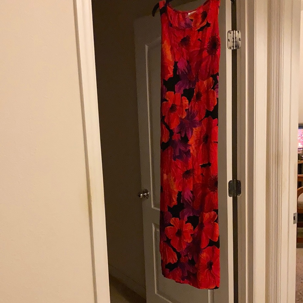 Style Studio Sleeveless Red & Black Dress.